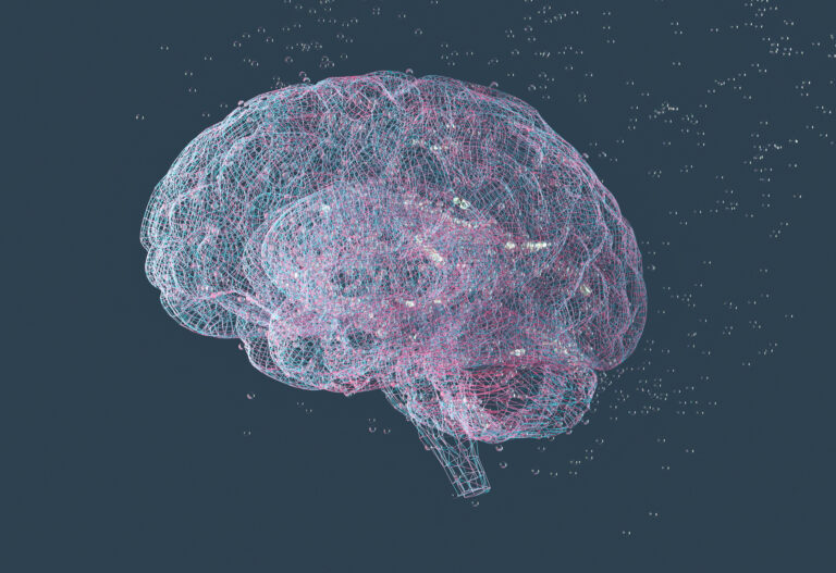 Illustration of a brain with connected data points, symbolizing artificial intelligence