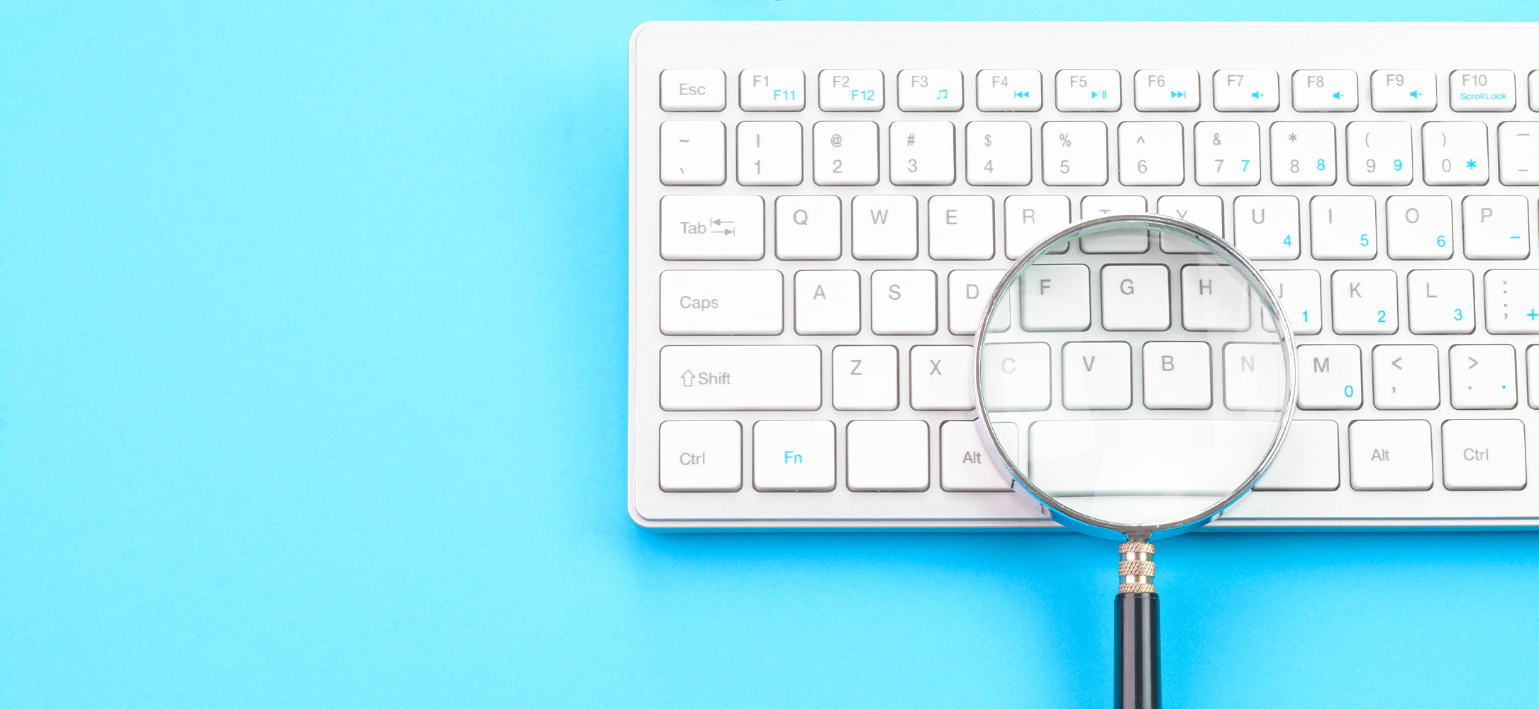 Magnifying Glass on Keyboard